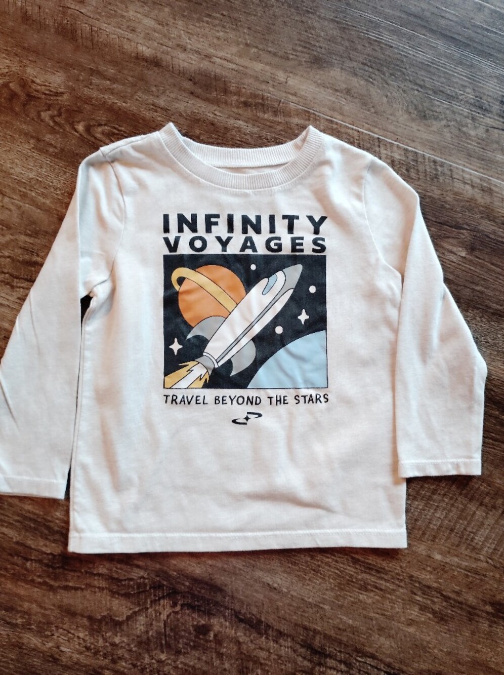 Garanimals White Long Sleeve 'Infinity Voyages' Rocket Tee